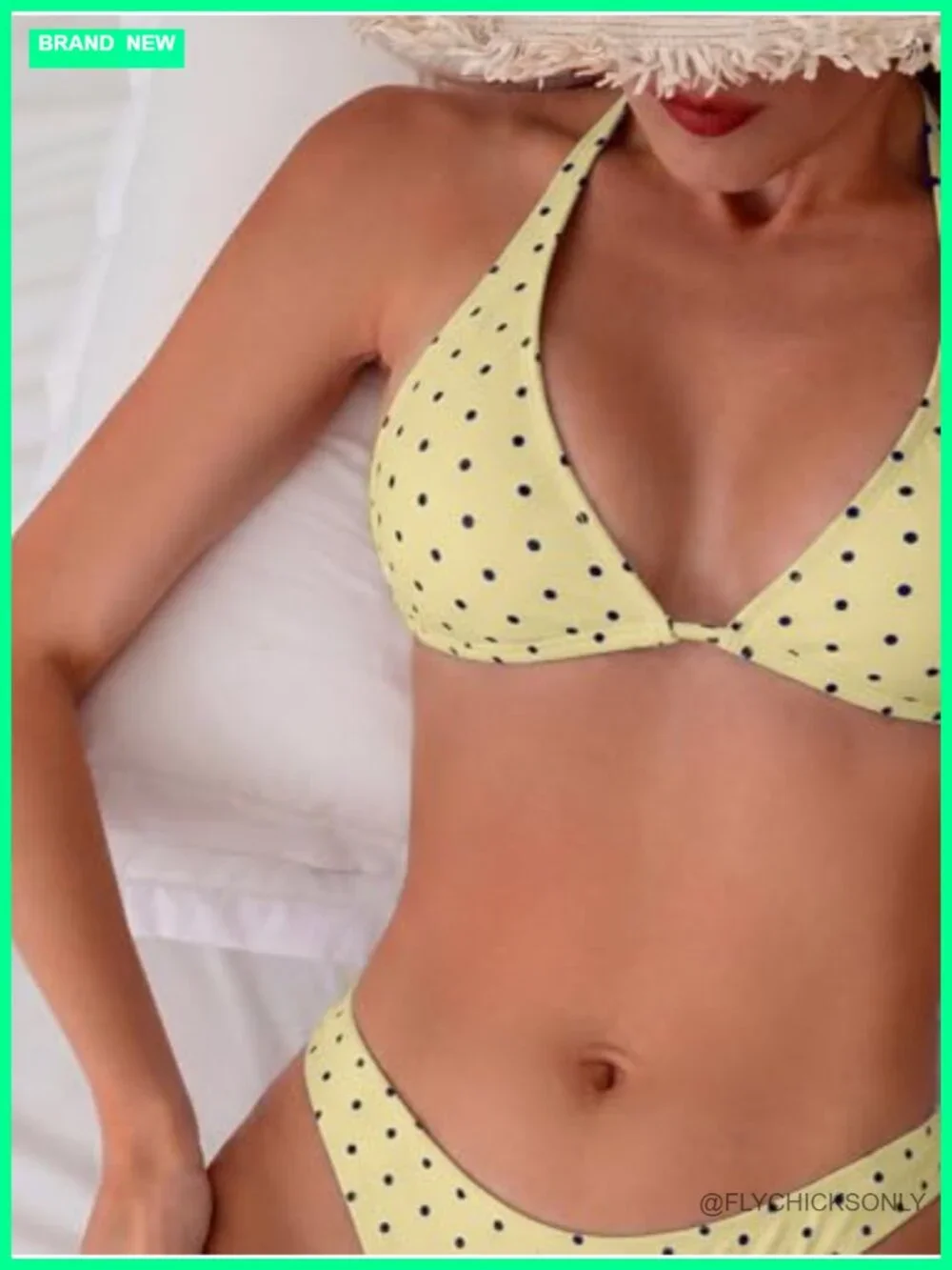 Women's Triangle Bikini Set Halter String Cheeky Two Piece Swimwear Push Up